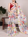 Ynf7017 Dull Satin Floral Printed Saree Wholesalers In Delhi